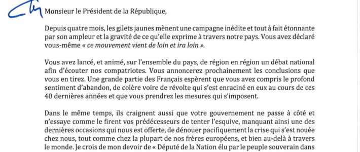 Je demande la reconnaissance du vote blanc et l’abrogation de la loi NOTRe